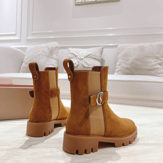 CHELSEA BOOT LUG 30MM IN BROWN SUEDE