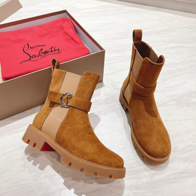 CHELSEA BOOT LUG 30MM IN BROWN SUEDE