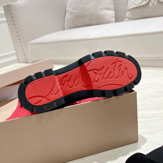 CHELSEA BOOT LUG 30MM IN BLACK SUEDE