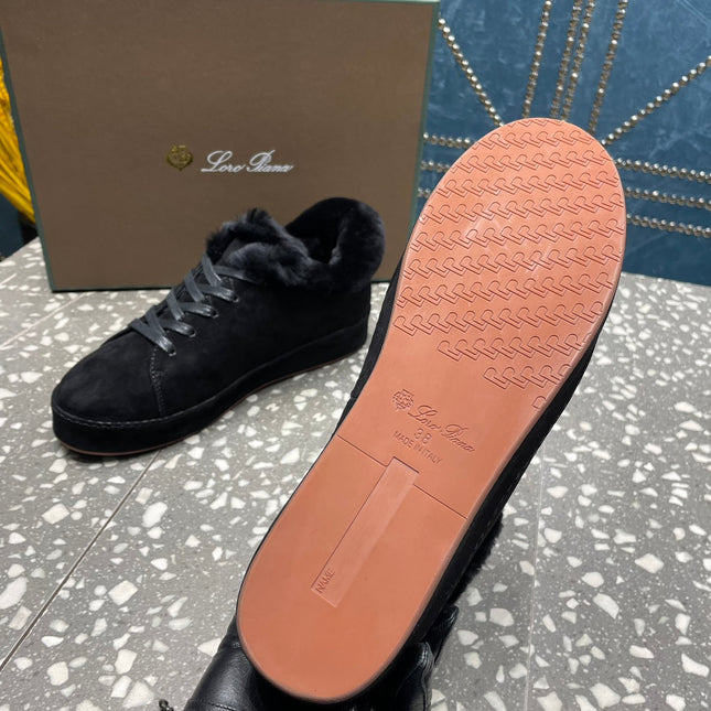 LP WINTER NUAGES SNEAKERS BLACK LAMBSKIN