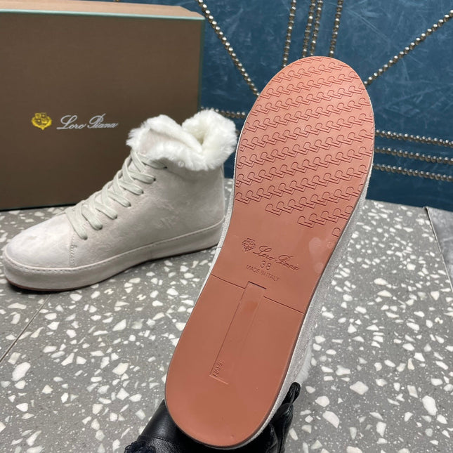 LP WINTER NUAGES HIGH SNEAKERS WHITE LAMBSKIN