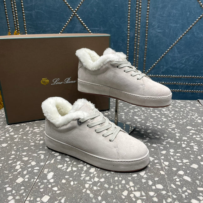 LP WINTER NUAGES SNEAKERS WHITE LAMBSKIN