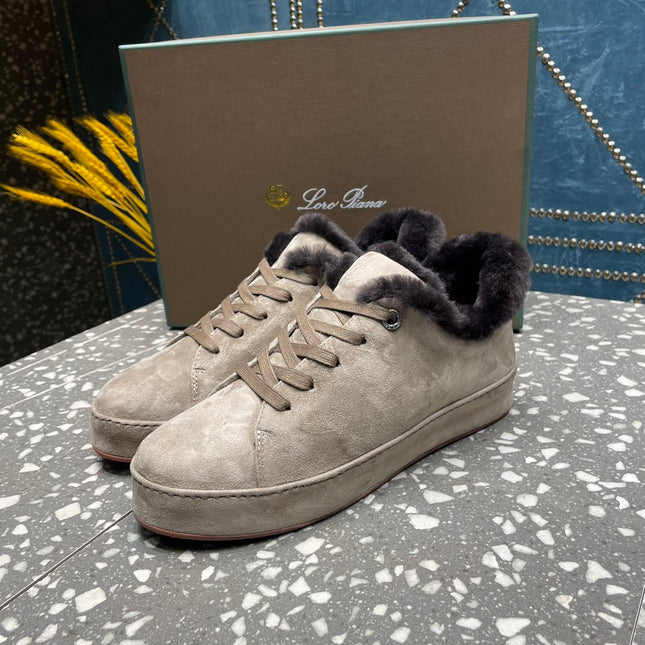 LP WINTER NUAGES SNEAKERS LIGHT GRAY LAMBSKIN