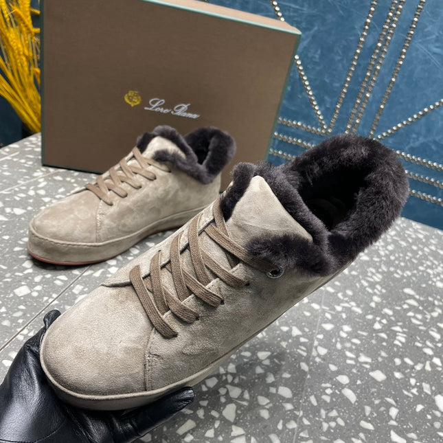 LP WINTER NUAGES SNEAKERS LIGHT GRAY LAMBSKIN