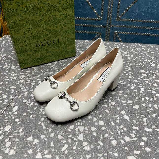 HIGH PUMP 55MM IN WHITE SHEEPSKIN