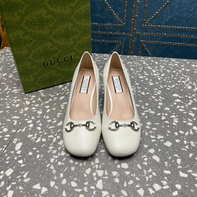 HIGH PUMP 55MM IN WHITE SHEEPSKIN