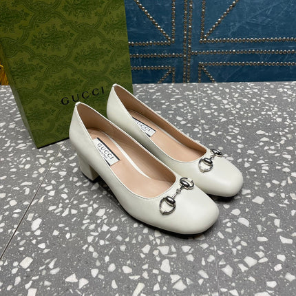 HIGH PUMP 55MM IN WHITE SHEEPSKIN