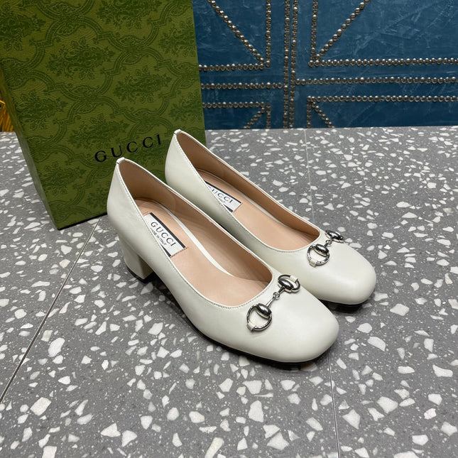 HIGH PUMP 55MM IN WHITE SHEEPSKIN