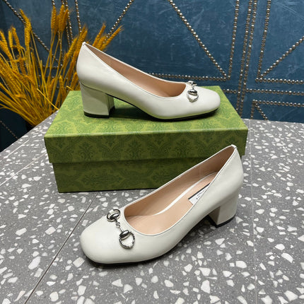 HIGH PUMP 55MM IN WHITE SHEEPSKIN