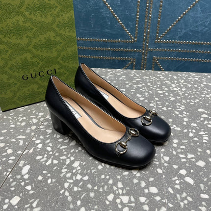 HIGH PUMP 55MM IN BLACK SHEEPSKIN