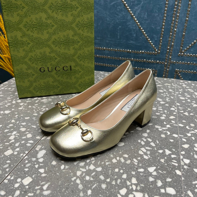 HIGH PUMP 55MM IN GOLDEN SHEEPSKIN