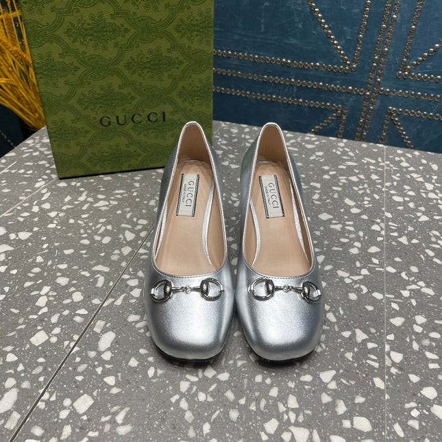 HIGH PUMP 55MM IN SILVER SHEEPSKIN