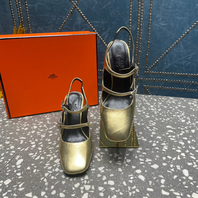 JACKIE 80 MM PUMP IN LIGHT GOLD CALFSKIN