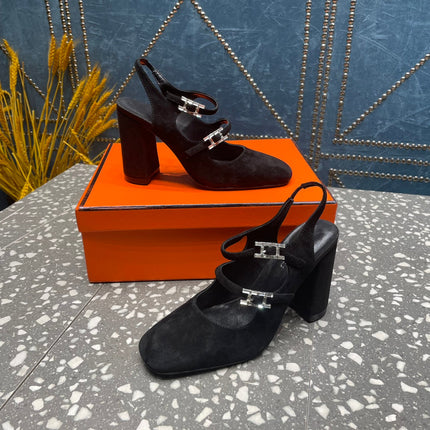 JACKIE 80 MM PUMP IN BLACK SUEDE