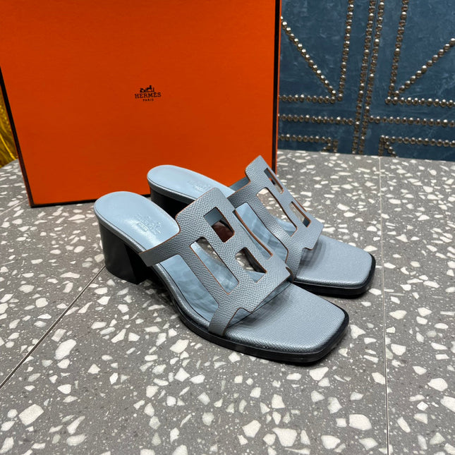 IZZY 50 MM SANDAL IN POWER BLUE SHEEPSKIN