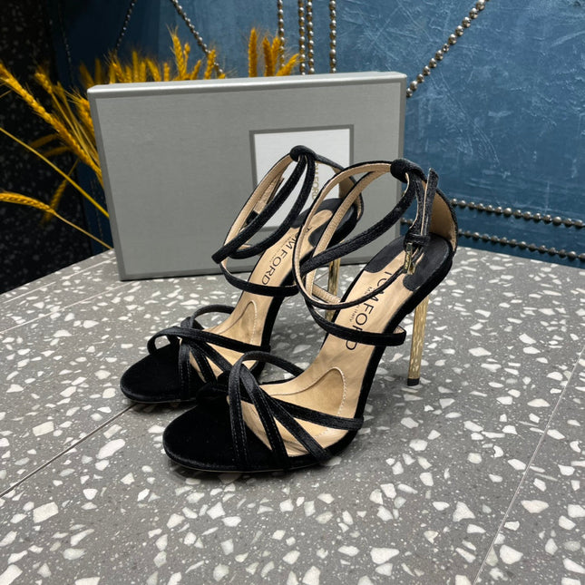 VELVET IDA SANDAL 10 CM BLACK