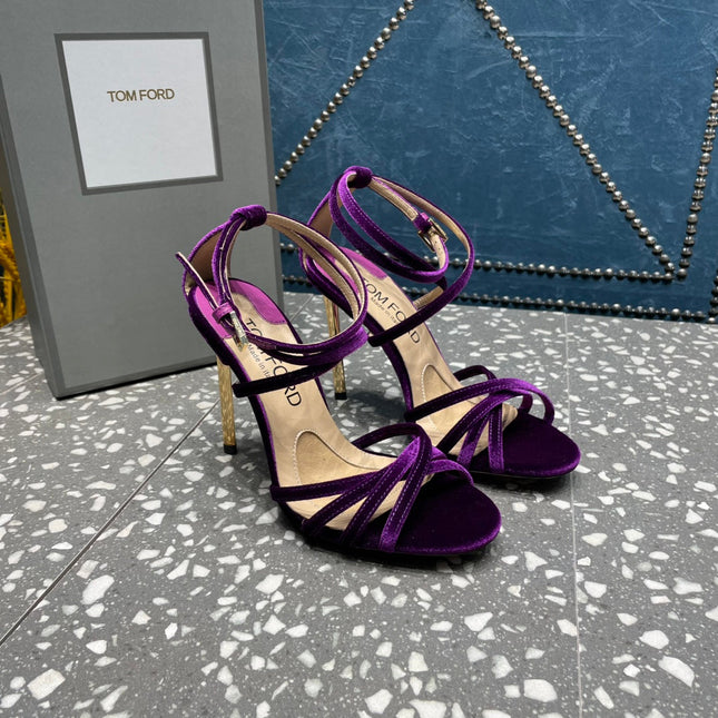 VELVET IDA SANDAL 10 CM PALATINATE PURPLE