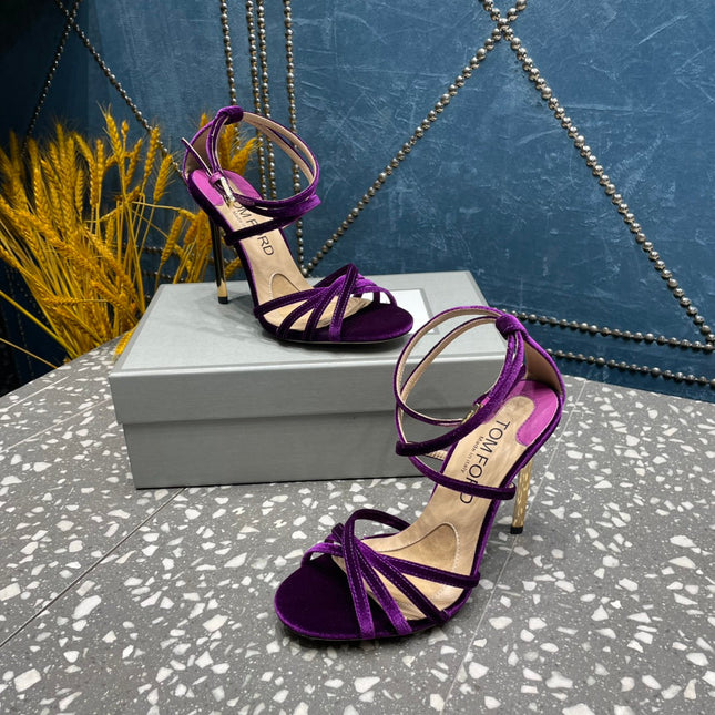 VELVET IDA SANDAL 10 CM PALATINATE PURPLE