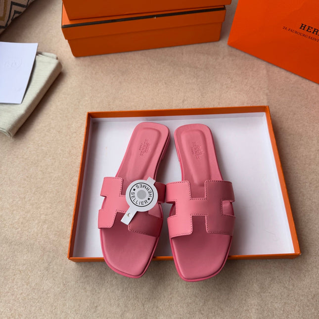 0RAN SANDALS IN ROSE PINK CALFSKIN