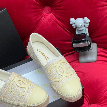 WOVEN LOAFERS IN DARK CREAM FABRIC