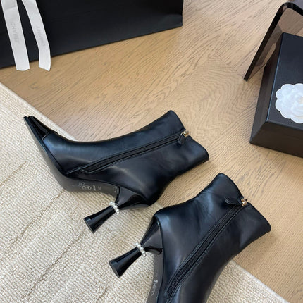BONGADE BOOTS IN BLACK CALFSKIN