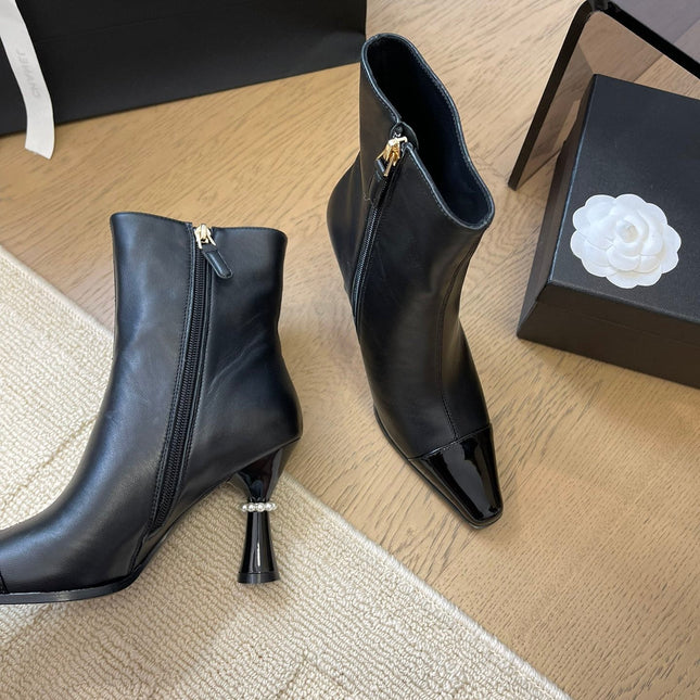 BONGADE BOOTS IN BLACK CALFSKIN