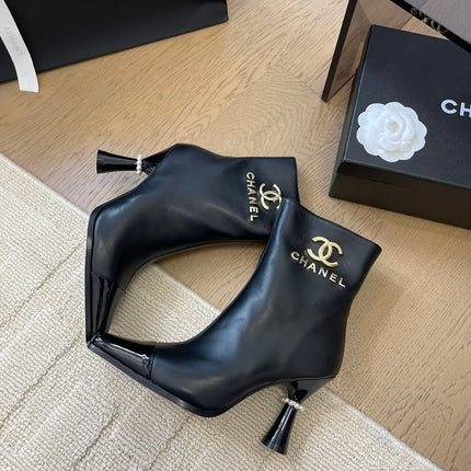 BONGADE BOOTS IN BLACK CALFSKIN