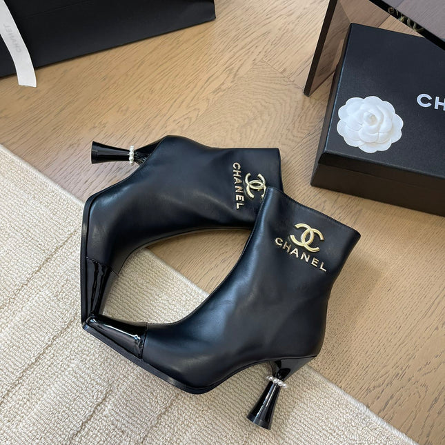 BONGADE BOOTS IN BLACK CALFSKIN