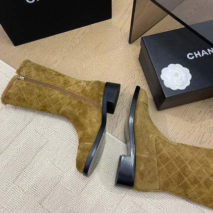 ANKLE BOOTS IN GOLDEN BROWN SUEDE 963150