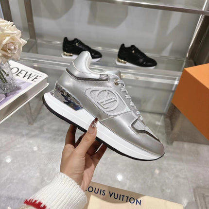 SNEAKERS IN WHITE MIX SILVER MESH AND CALFSKIN