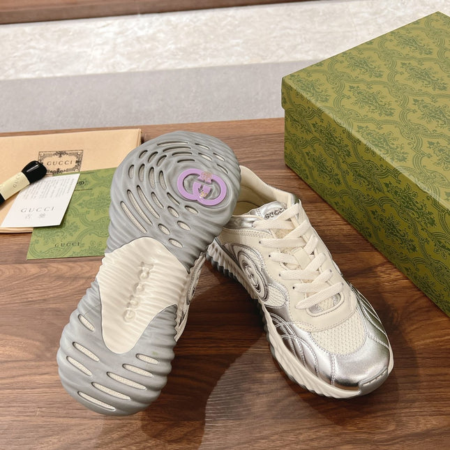 GG RIPPLE SNEAKER Cream SILVER