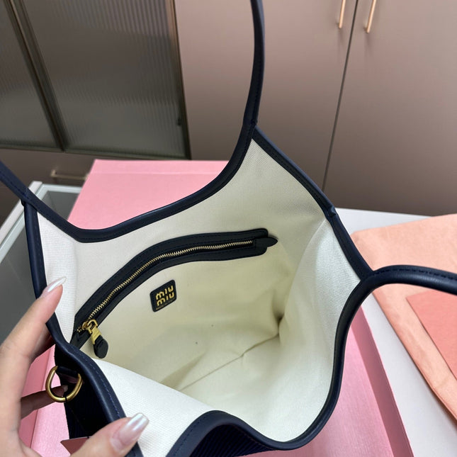 IVY TOTE BAG 34 IN NAVY CORDUROY
