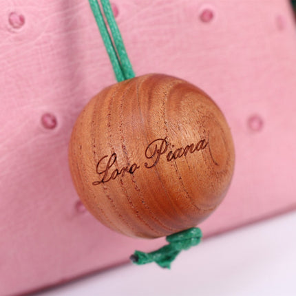 EXTRA POCKET L19 IN BABY PINK OSTRICH LEATHER