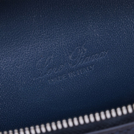 EXTRA POCKET L19 IN SPACE BLUE OSTRICH LEATHER