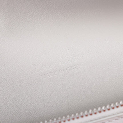 EXTRA POCKET L19 IN WHITE OSTRICH LEATHER