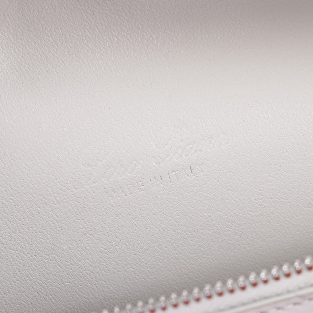 EXTRA POCKET L19 IN WHITE OSTRICH LEATHER