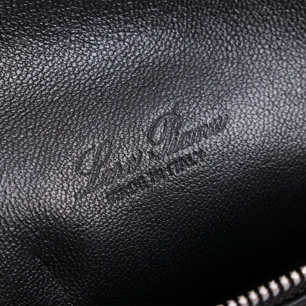 EXTRA POCKET L19 IN BLACK OSTRICH LEATHER