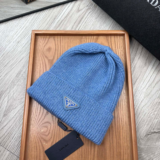 BEANIE HAT IN DOGGER BLUE WOOL 332396