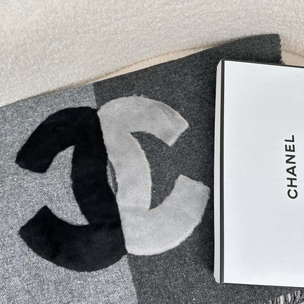 SCARF 200 CM IN MOUSE GRAY CASHMERE AND WOOL 399795