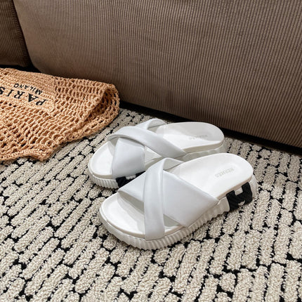 INFRA SANDAL WHITE CALFSKIN