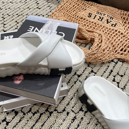 INFRA SANDAL WHITE CALFSKIN