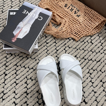 INFRA SANDAL WHITE CALFSKIN