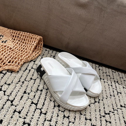 INFRA SANDAL WHITE CALFSKIN