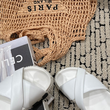 INFRA SANDAL WHITE CALFSKIN