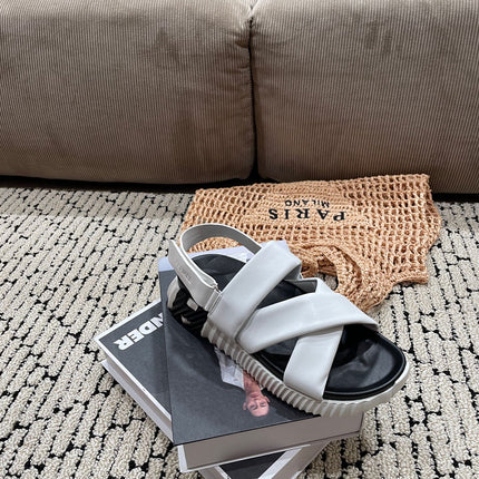 ELECTRIC SANDAL BLACK MIX WHITE CALFSKIN