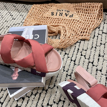 ELECTRIC SANDAL ROUGE CALFSKIN