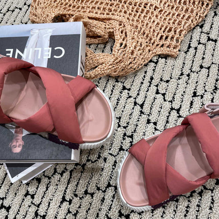 ELECTRIC SANDAL ROUGE CALFSKIN