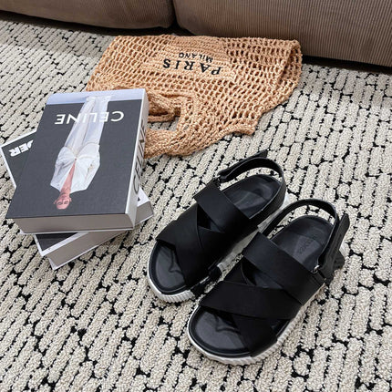 ELECTRIC SANDAL BLACK CALFSKIN