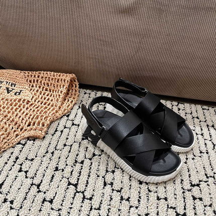 ELECTRIC SANDAL BLACK CALFSKIN