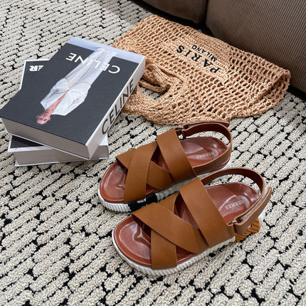 ELECTRIC SANDAL CHOCOLATE CALFSKIN